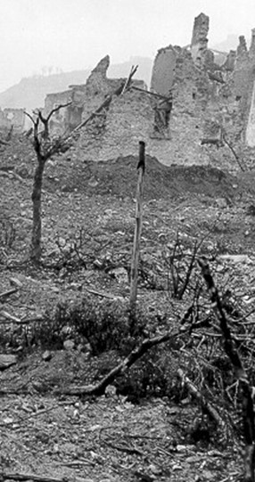 Detroyed buildings of MontiCassino. 